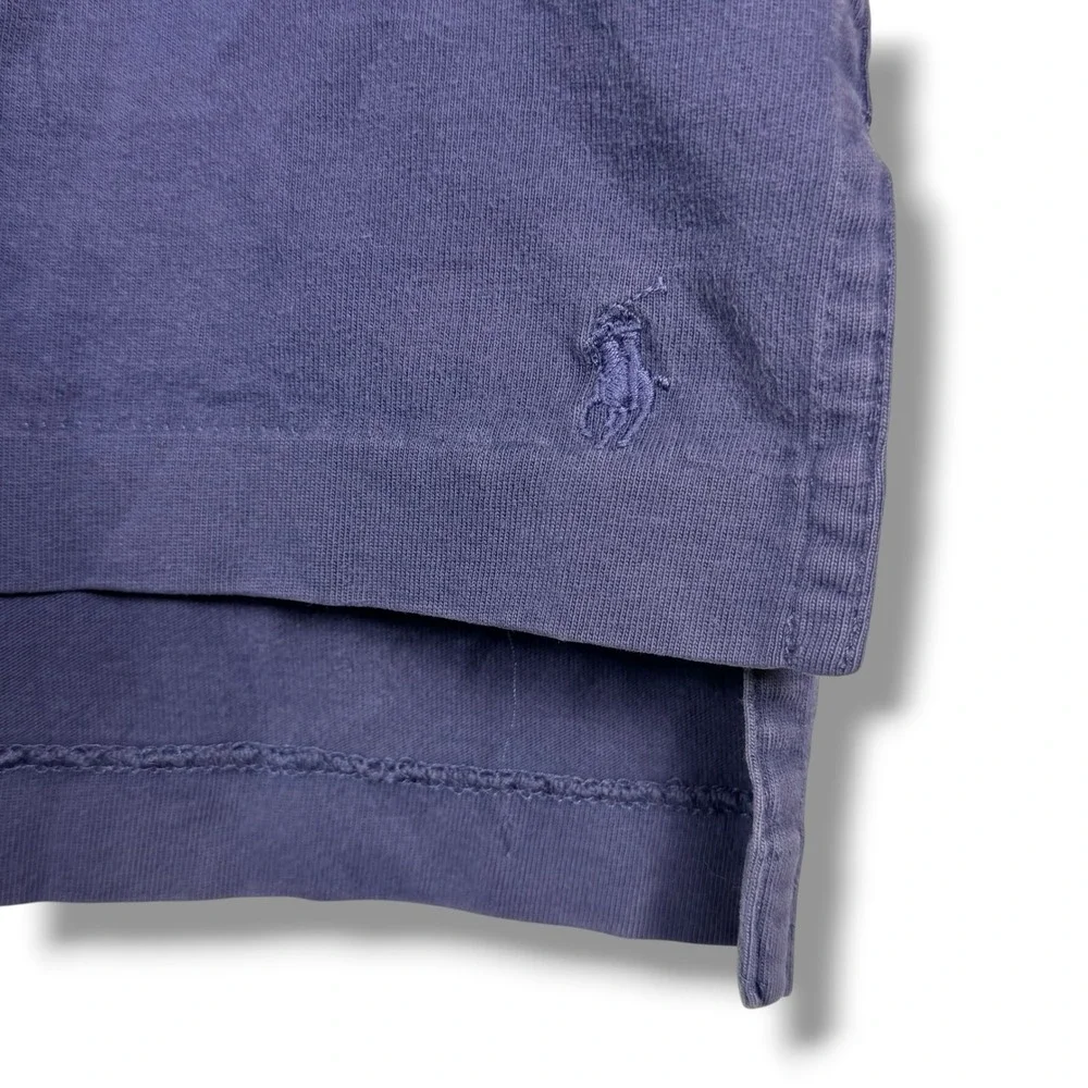 Vintage Polo Ralph Lauren Polo Shirt Mens XXL Blue Solid Cotton Pocket Classic